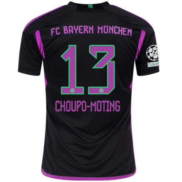 Image of adidas Bayern München Eric Maxim Choupo-Moting Auswärtstrikot mit Champions League Pa