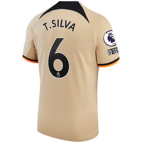 Nike Chelsea Thiago Silva Third Jersey w/ EPL + No Room For Racism + Club World