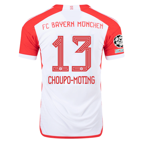 Image of adidas Bayern Munich Authentic Eric Maxim Choupo-Moting Home Jersey w/ Champions