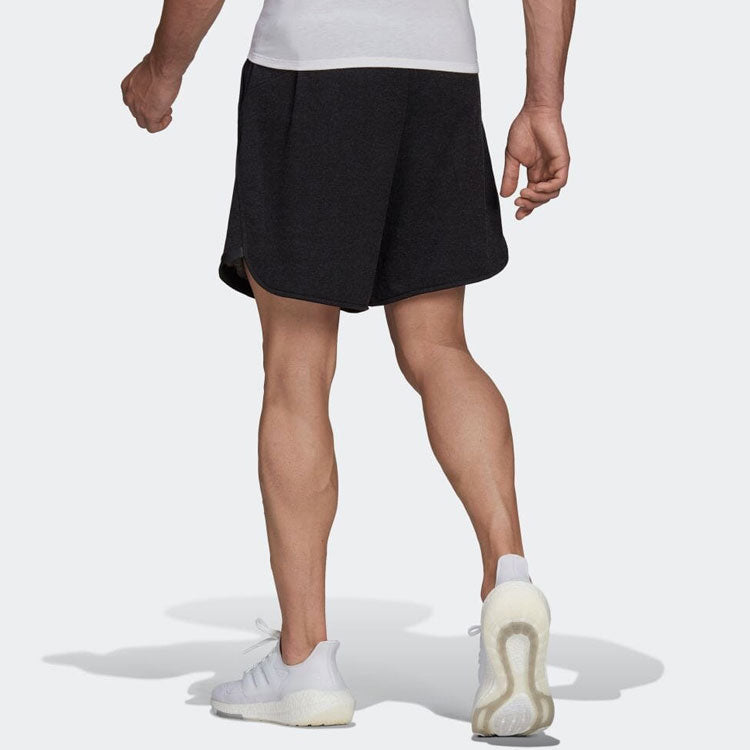 Image of adidas Solid Color Sports Training Shorts Japanese Version Men's Black H61168