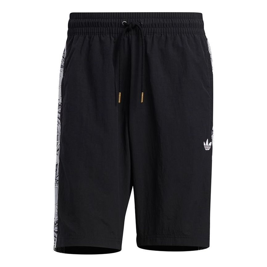 Image of adidas originals Manga Short 1 Character Printing Sports Shorts Black HD9075