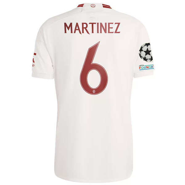 adidas Manchester United Lisandro Martinez Drittes Trikot mit Champions League-Patch