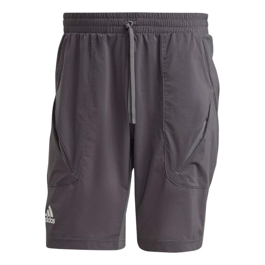 Image of Men's adidas Logo Printing Loose Sports Shorts Gray HY8722