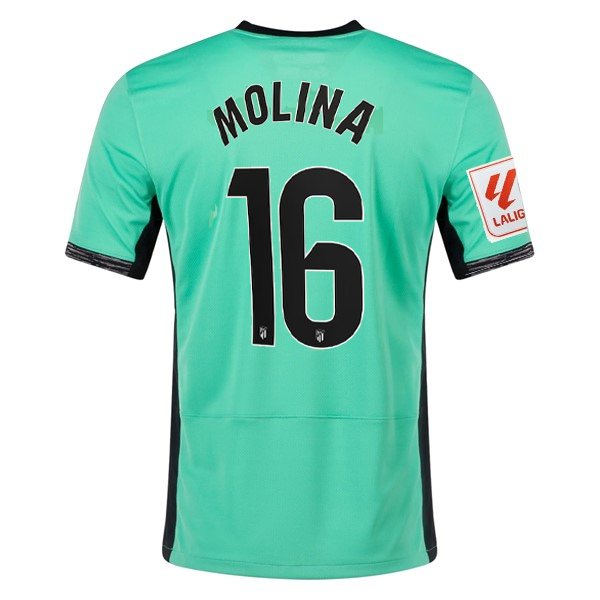 Image of Nike Atletico Madrid Nahuel Molina Third Jersey w/ La Liga Patch 23/24 (Spring G