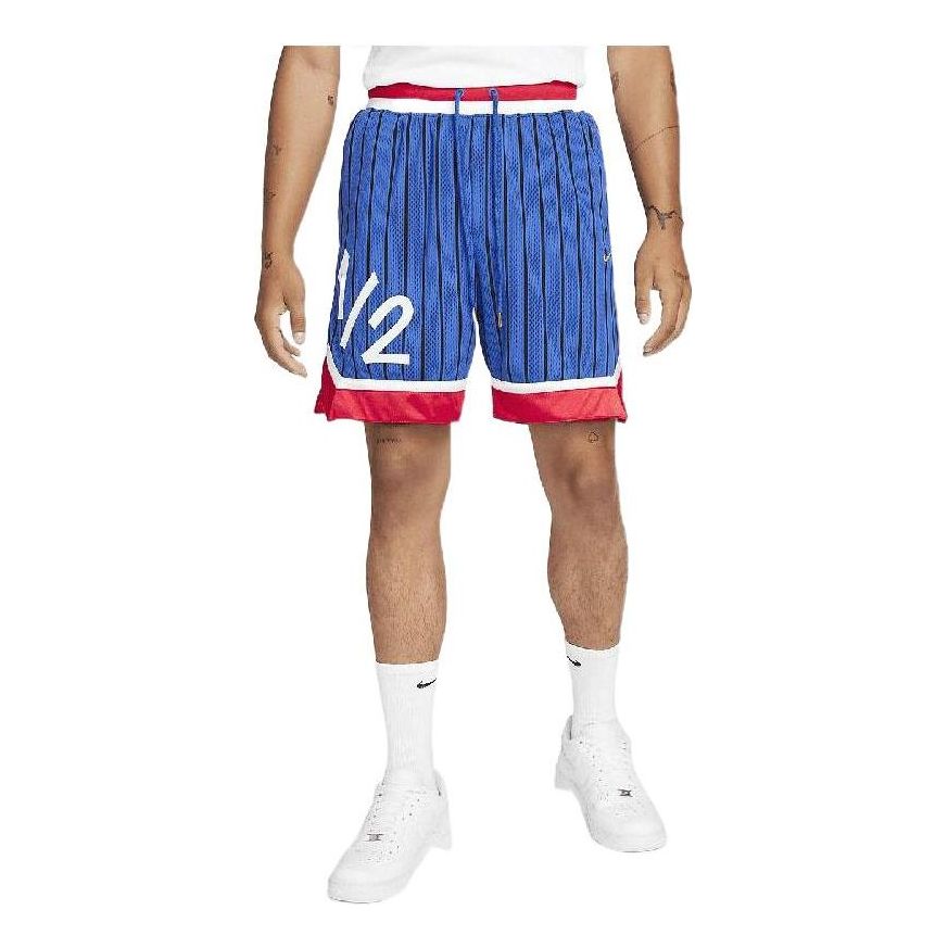 Image of Men's Nike Colorblock Stripe Numeric Lacing Sports Shorts Blue DA5993-480