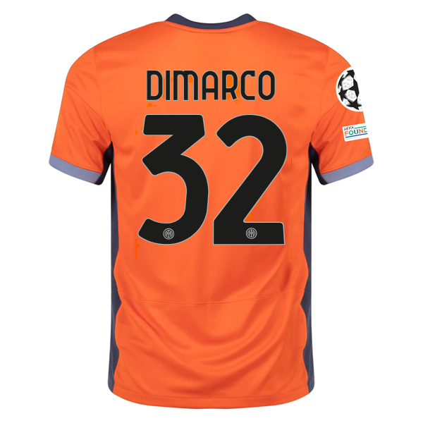 Image of Nike Inter Milan Federico Dimarco Third Jersey w/ Champions League Patches 23/24