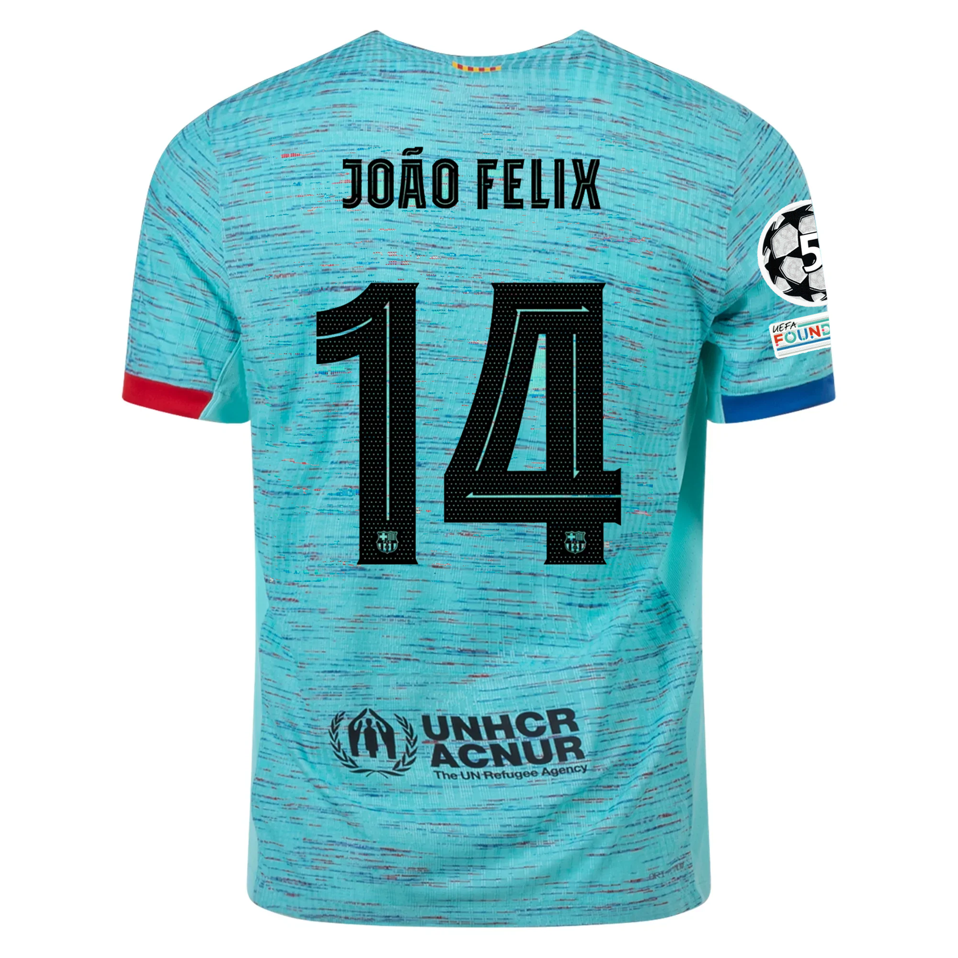 Nike Barcelona Authentic Joao Felix Match Vaporknit Third Jersey w/ Champions Le