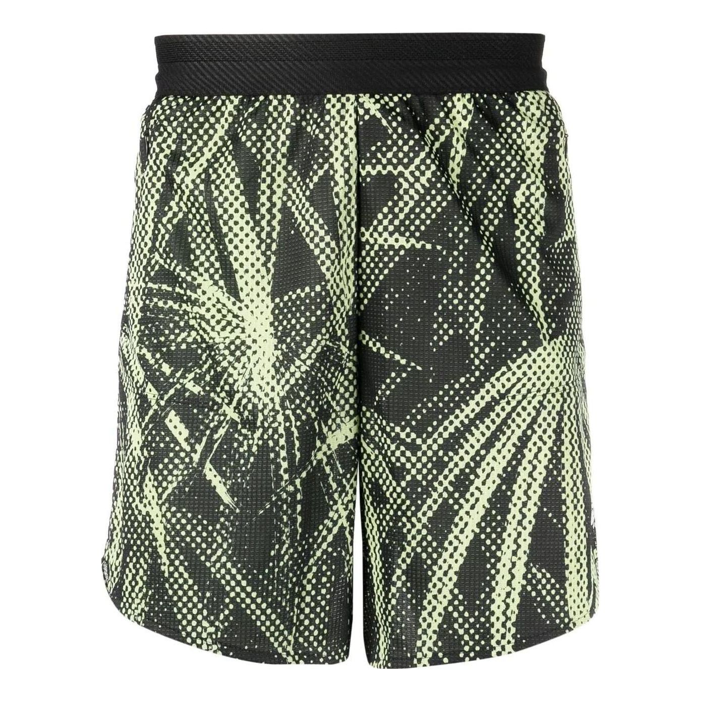 Image of Men's adidas Full Print Pattern Straight Shorts Black HC4259