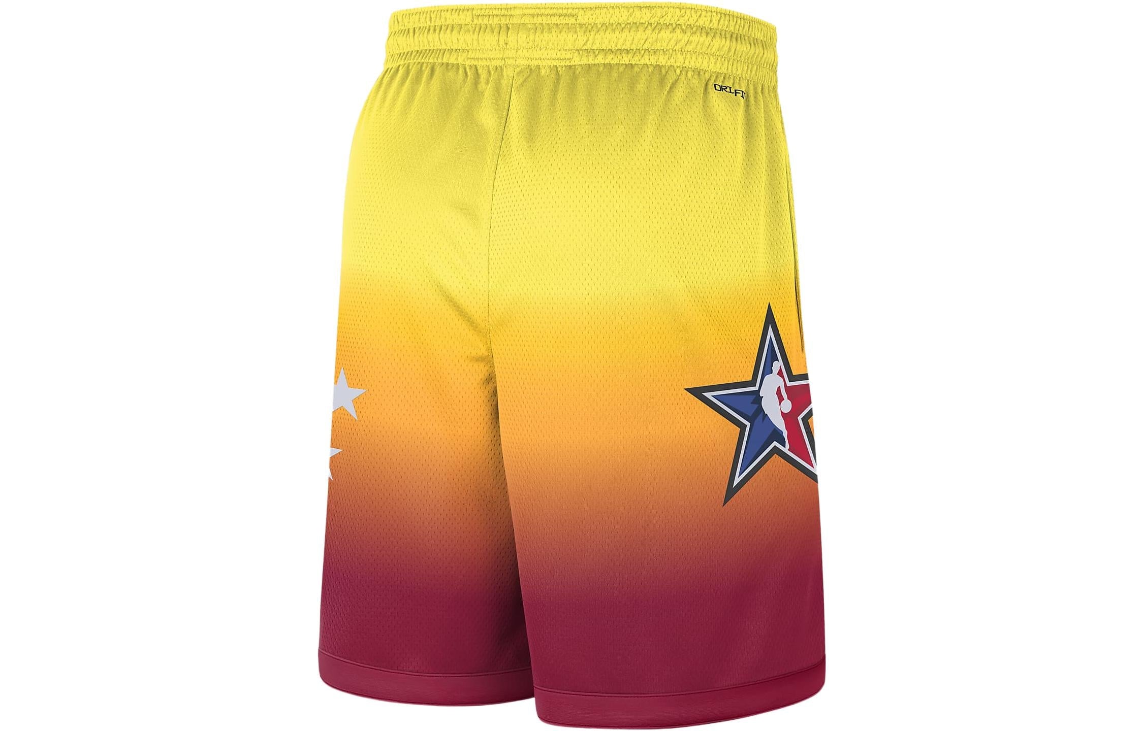 Image of Air Jordan x NBA Dri-FIT 2023 All-Star Edition Shorts 'Yellow Orange Red' DX6335