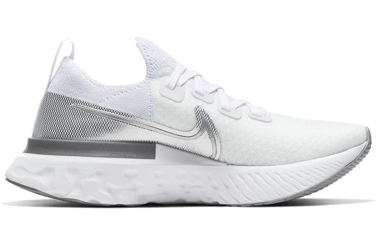 (WMNS) Nike React Infinity Run Flyknit 'White Metallic Silver' CD4372-101