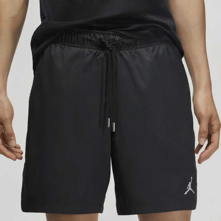 Image of Men's Air Jordan Logo Printing Lacing Black Straight Shorts DM1373-010