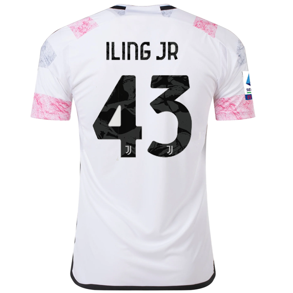 Image of adidas Juventus Iling Jr. Away Jersey w/ Serie A 23/24 (White)