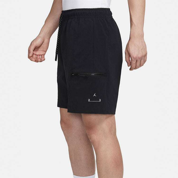 Image of Men's Air Jordan 23 Solid Color Casual Sports Shorts Black DQ8086-010