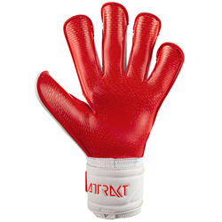 Image of Reusch Attrakt Gold X Glue Print Ortho-Tec Goalkeeper Glove (White/Fiery Red)