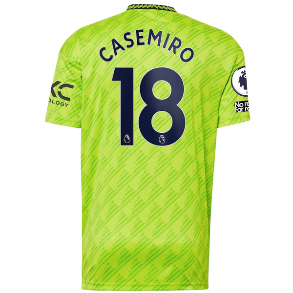 adidas Manchester United Casemiro Third Jersey w/ EPL + No Room For Racism Patch