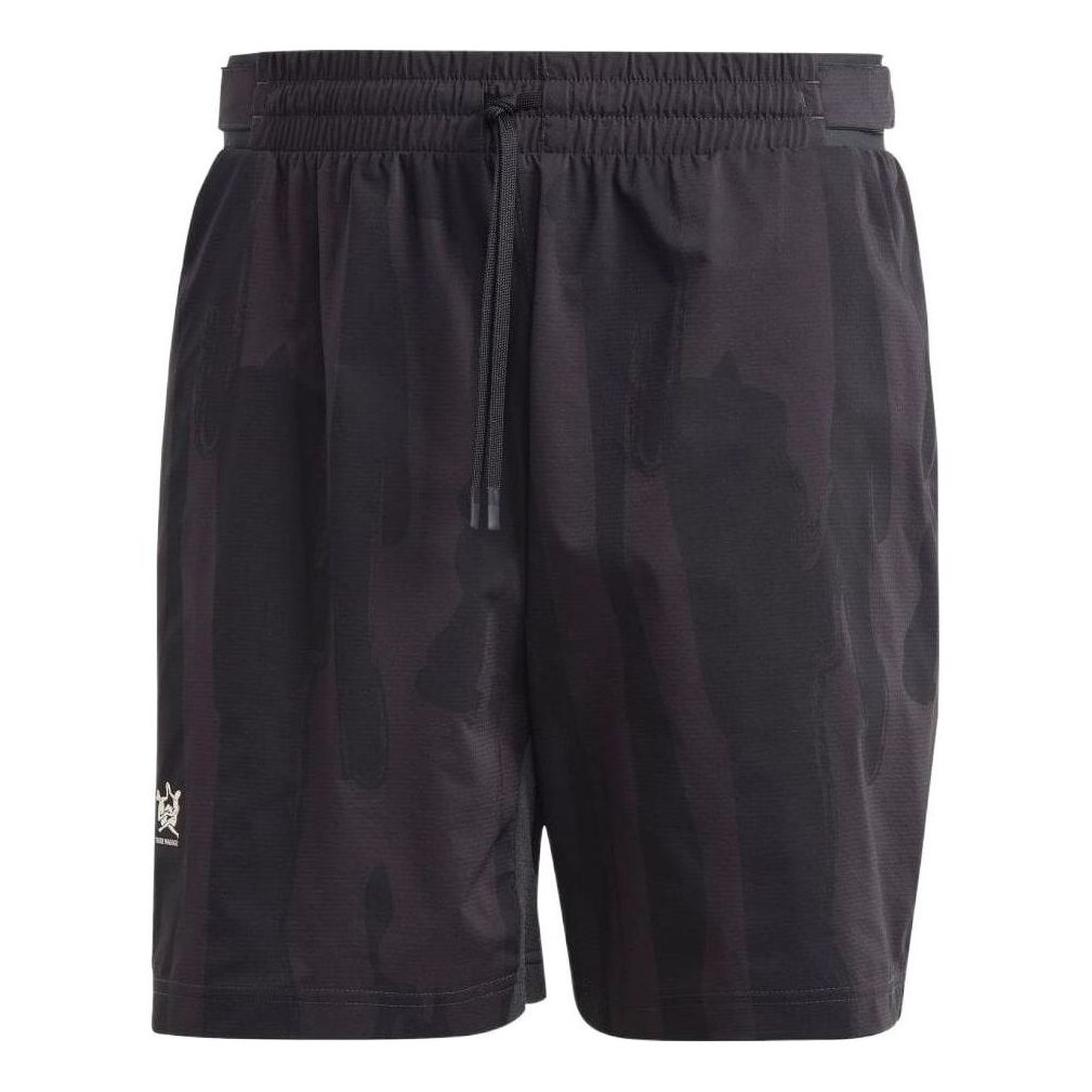 Image of Men's adidas Logo Printing Elastic Waistband Straight Casual Shorts Japanese Ver