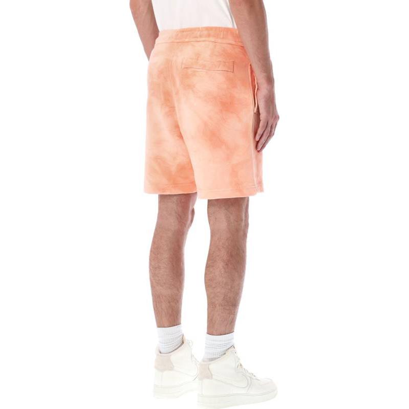 Image of Men's Nike Logo Tie Dye Straight Drawstring Casual Shorts Pink DM5016-693