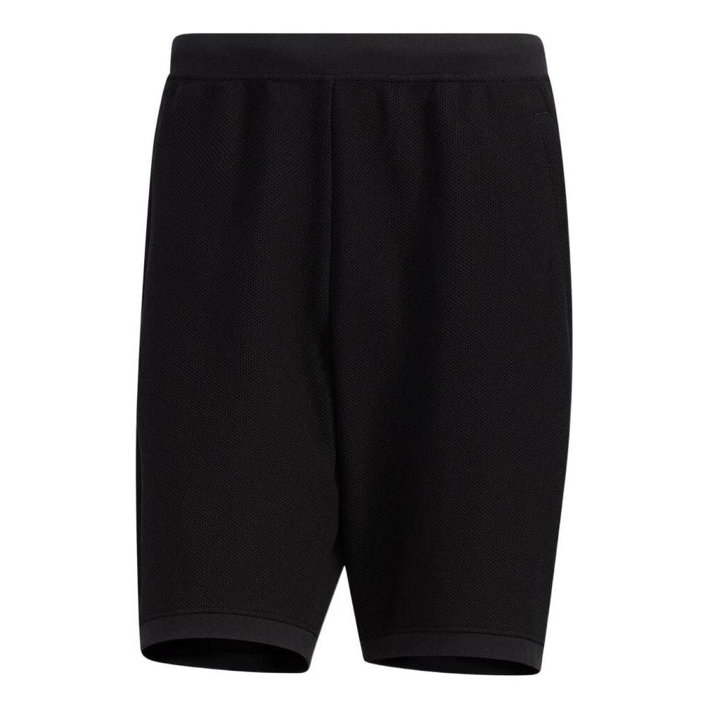 adidas Solid Color Straight Casual Knit Shorts Black HD0007