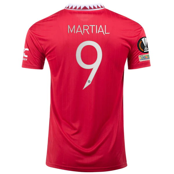 Image of adidas Manchester United Anthony Martial Home Jersey w/ Europa League Patches 22