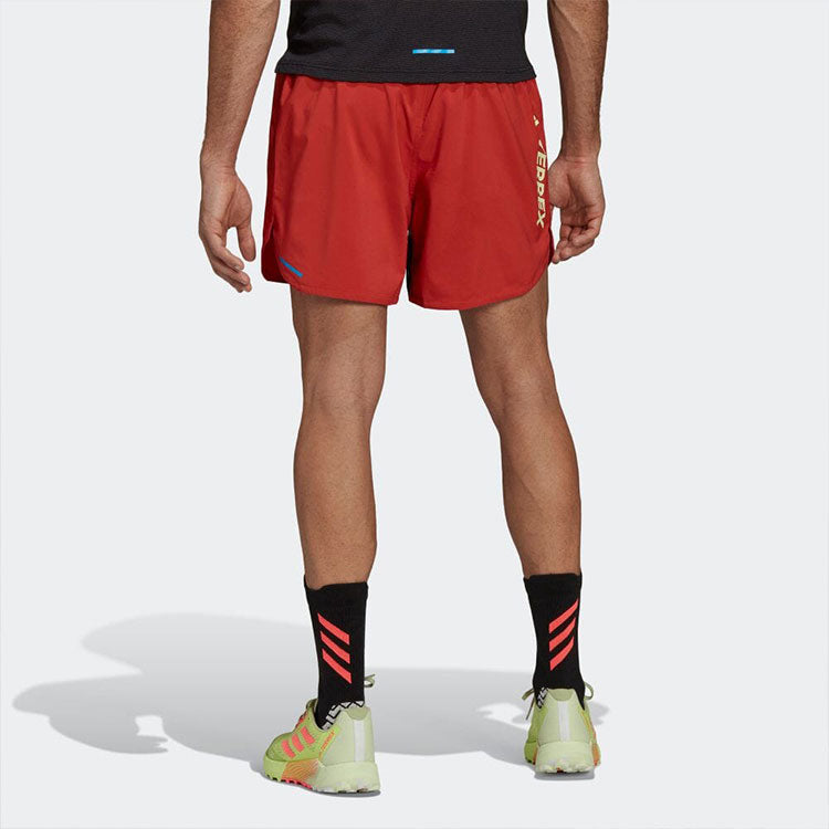 Image of Men's adidas Colorblock Straight Slim Fit Reflective Sports Shorts Red H11752