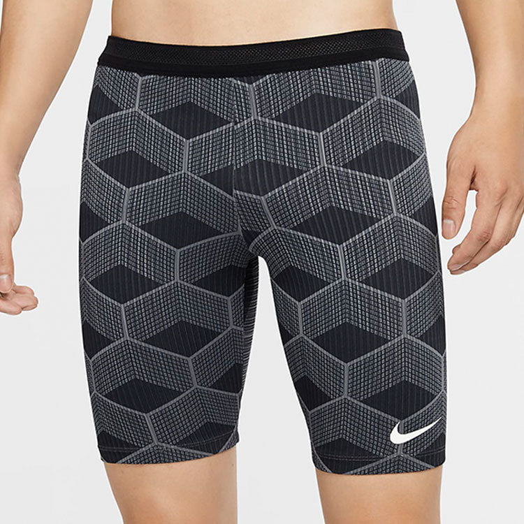 Men's Nike Team Kenya Aeroswift Logo Tight Contrasting Colors Shorts Black CV037