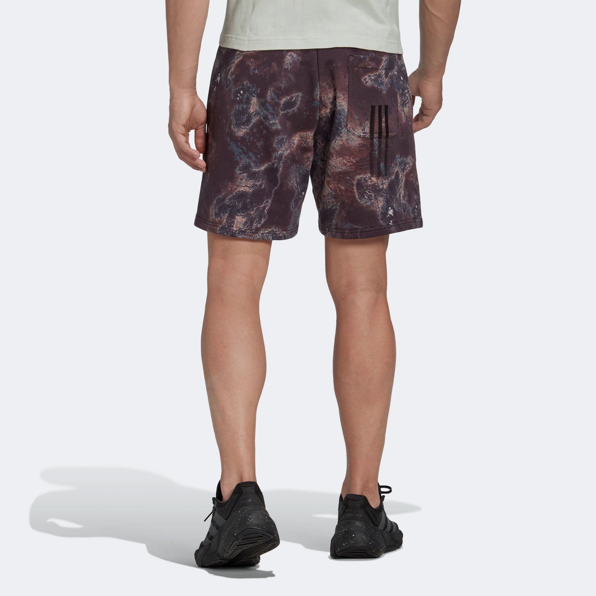 Men's adidas x Parley Crossover Loose Paint Splash Effect Printing Sports Shorts