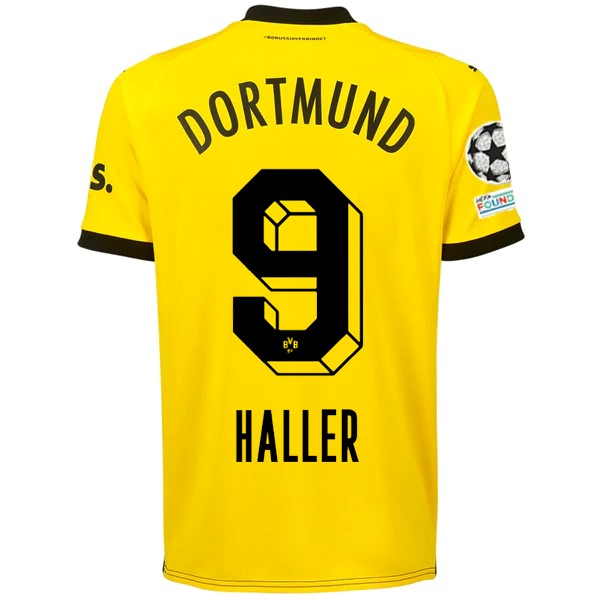 Puma Borussia Dortmund Sébastien Haller Home Jersey w/ Champions League Patches