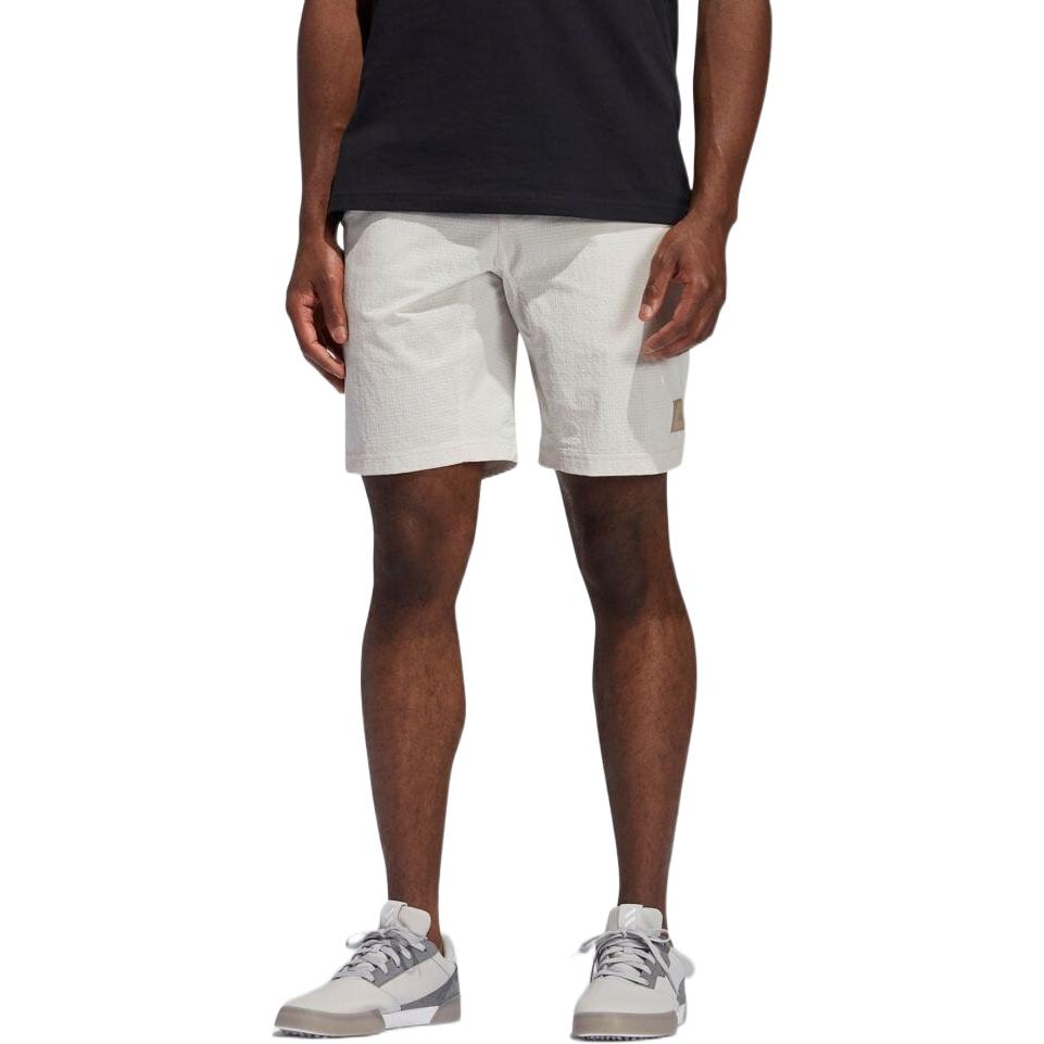 Image of Men's adidas Solid Color Logo Straight Casual Shorts Japanese Version White GL24