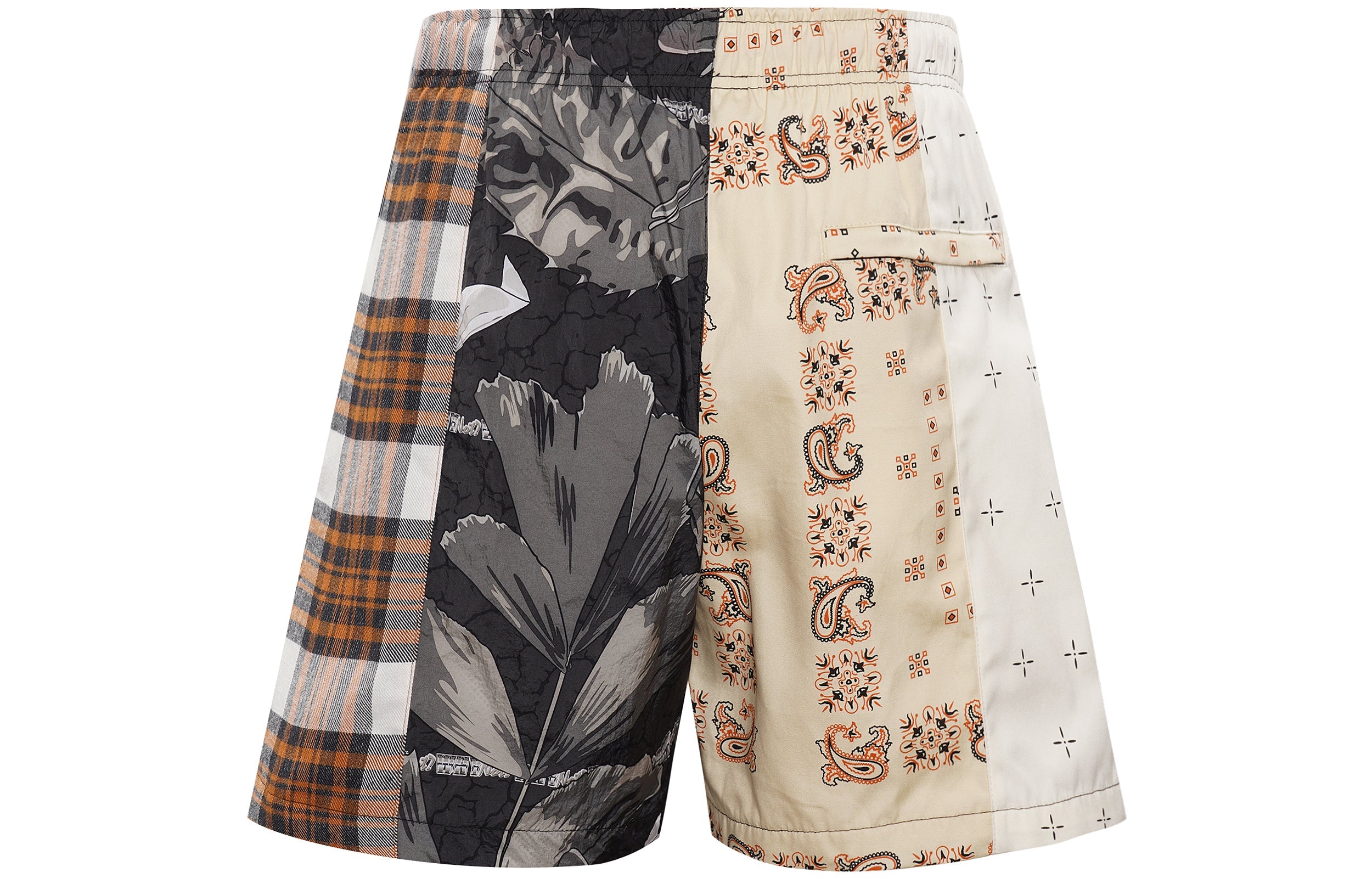 Image of Air Jordan SS22 cashew Plaid Pattern Contrasting Colors Full Print Casual Sports