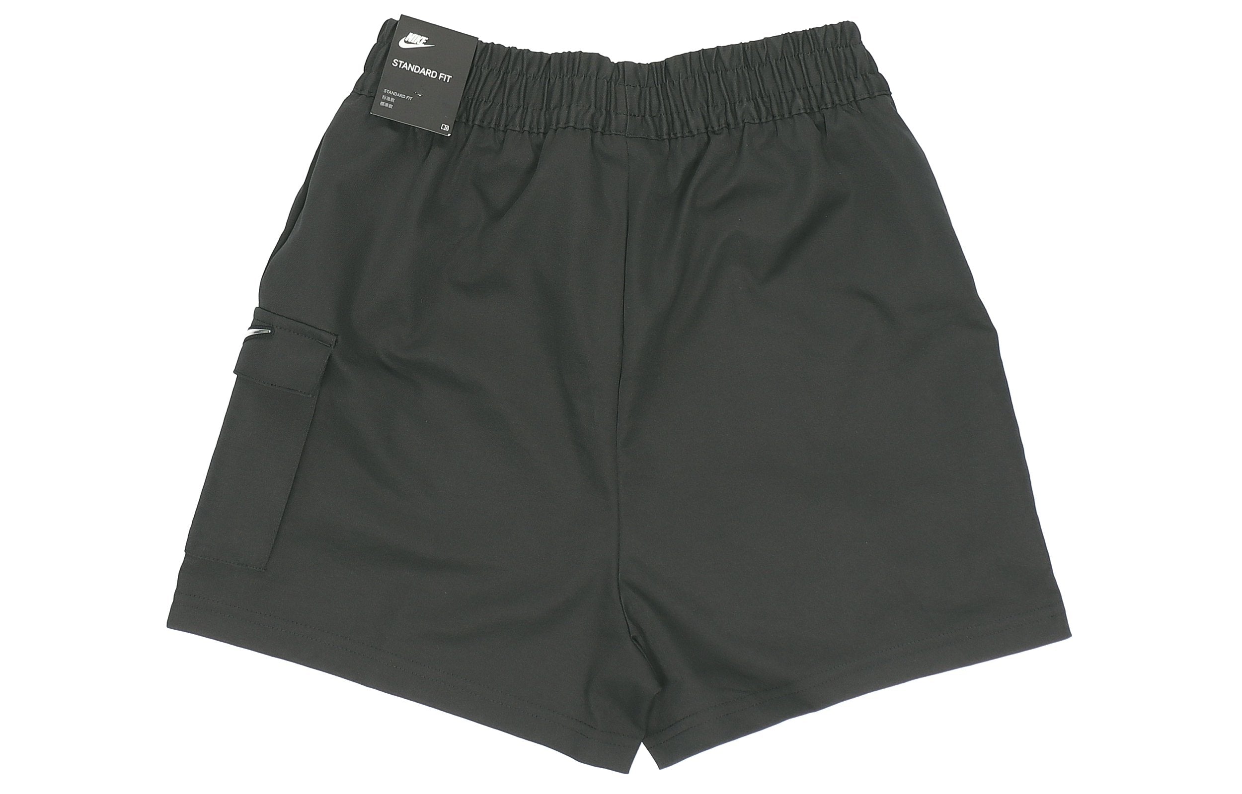 (WMNS) Nike Sportswear Swoosh Sports Running Multiple Pockets Woven Shorts Black