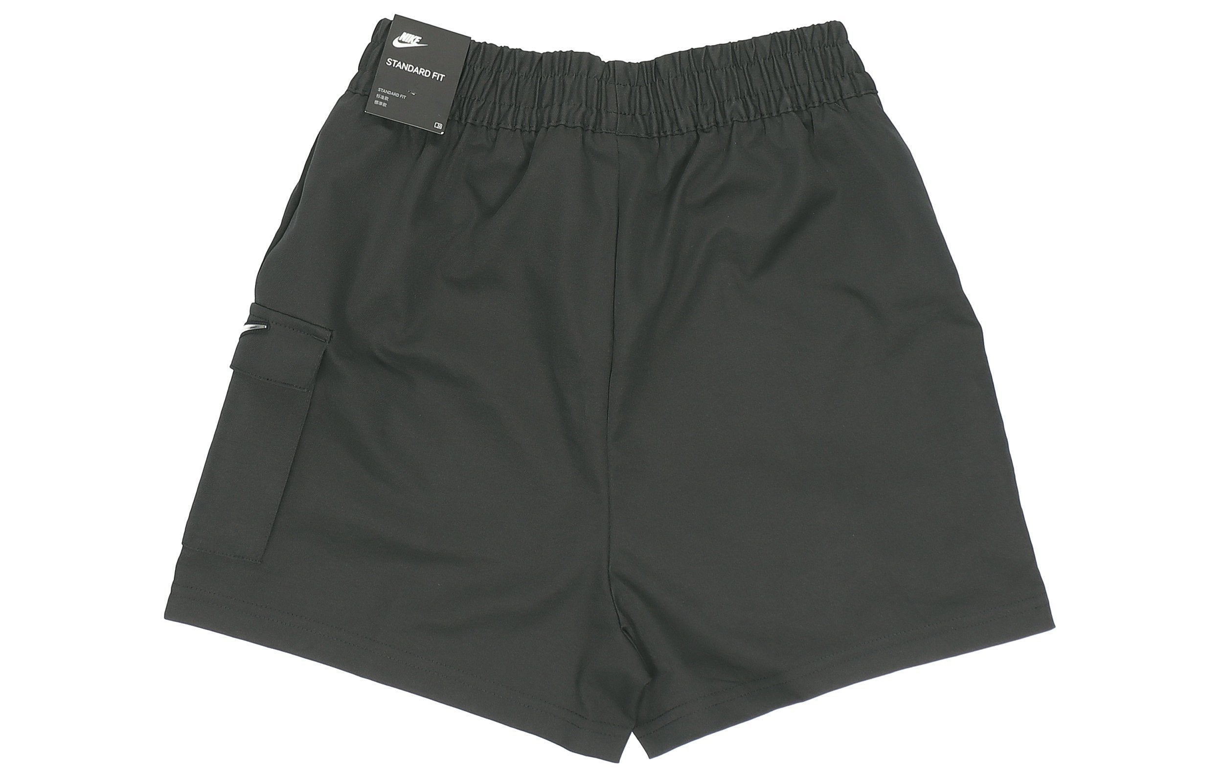 Image of (WMNS) Nike Sportswear Swoosh Sports Running Mehrere Taschen Gewebte Shorts Schwarz