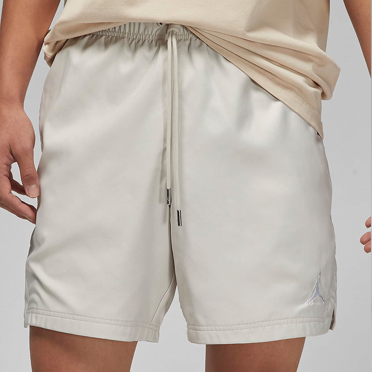 Image of Men's Air Jordan Logo Printing Lacing White Straight Shorts DM1373-104