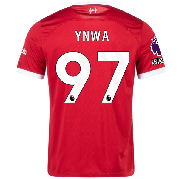 Image of Nike Liverpool You'll Never Walk Alone Home Jersey w/ EPL + No Room For Racism P