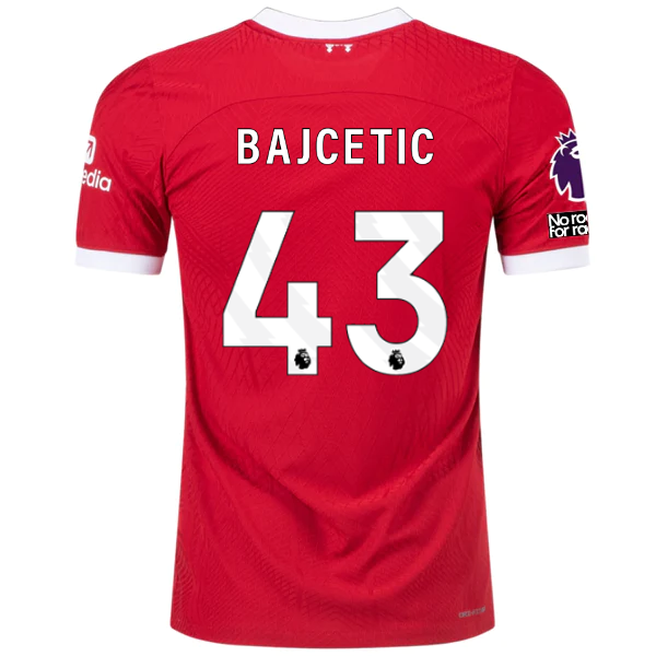 Nike Liverpool Authentic Bajcetic Vaporknit Match Home Jersey w/ EPL + No Room F