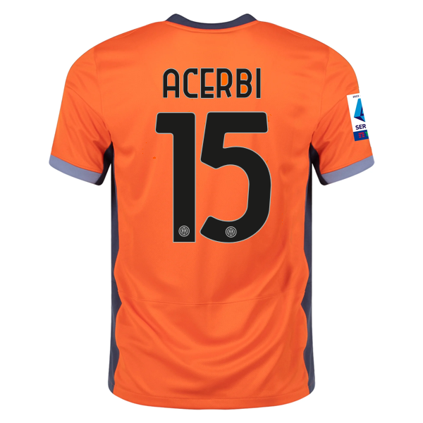 Nike Inter Milan Francesco Acerbi Third Jersey w/ Serie A + Copa Italia Patches
