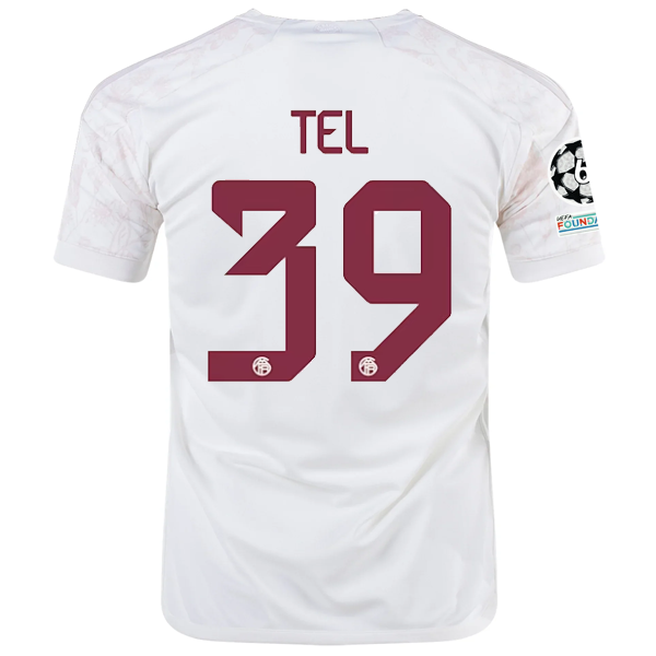 Image of adidas Bayern Munich Mathys Tel Third Jersey w/ Champions League Patches 23/24 (