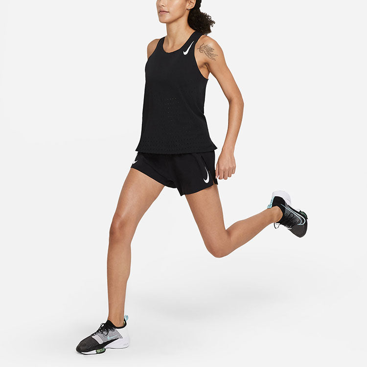 (WMNS) Nike Aeroswift Running Sports Shorts Black CZ9399-010