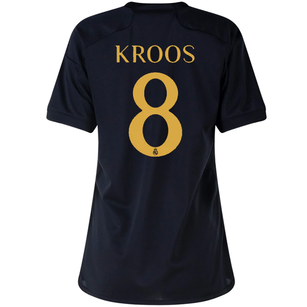 adidas Womens Real Madrid Toni Kroos Third Jersey 23/24 (Black)