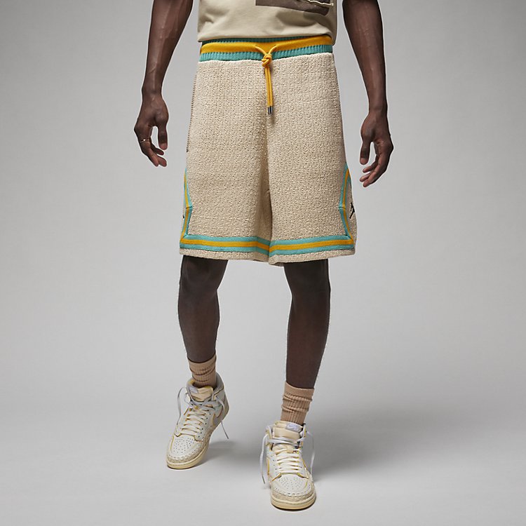 Image of Air Jordan x UNION x Bephies Beauty Supply Diamond Shorts 'BAROQUE BROWN WASHED