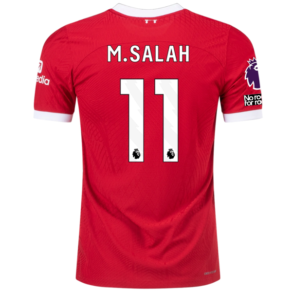 Nike Liverpool Authentic Mohamad Salah Vaporknit Match Home Jersey w/ EPL + No R