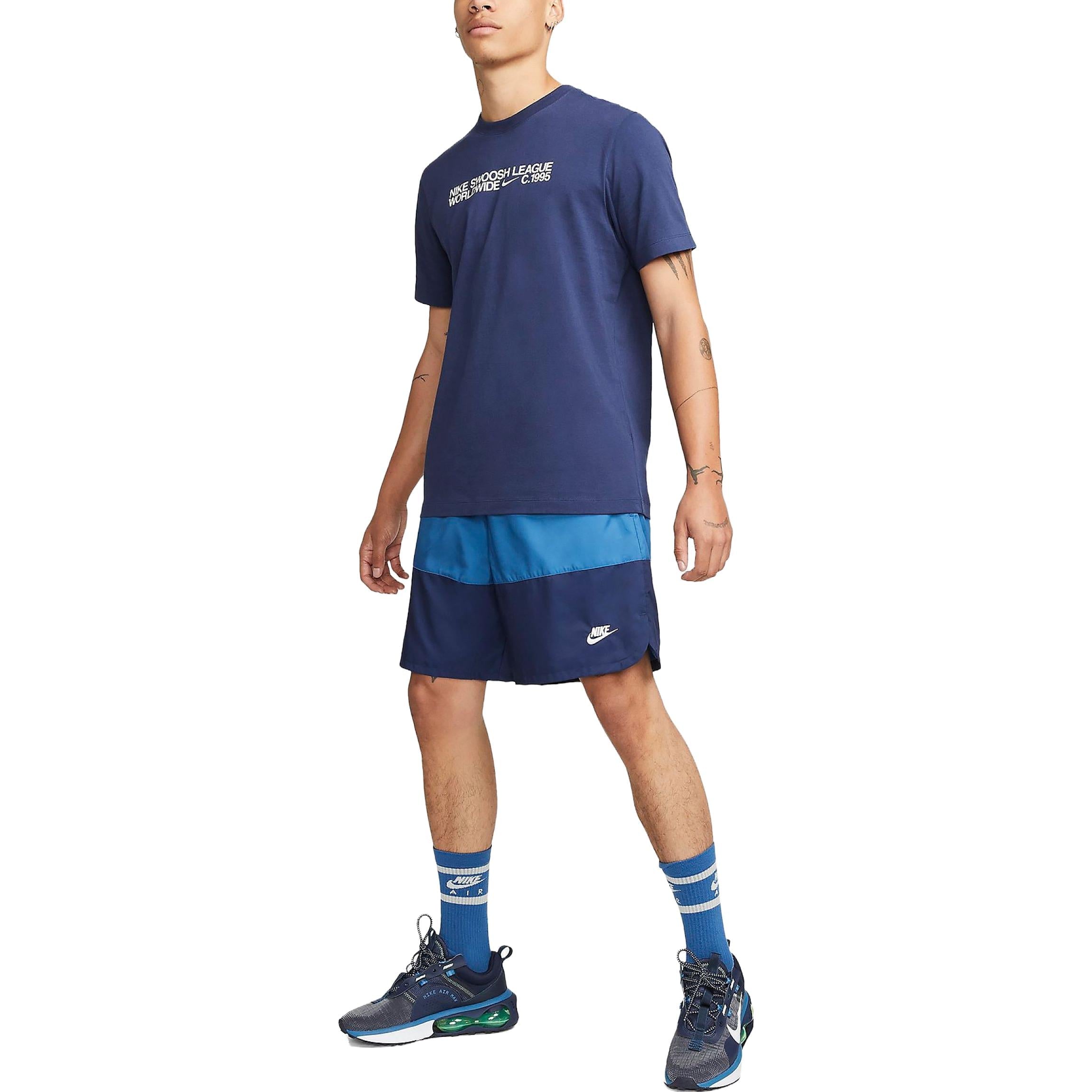 Image of Nike Sportswear Sport Essential Shorts 'Blue Navy Blue' DM6831-410