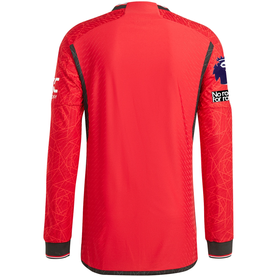Image of adidas Manchester United Authentic Long Sleeve Home Jersey w/ EPL + No Room For