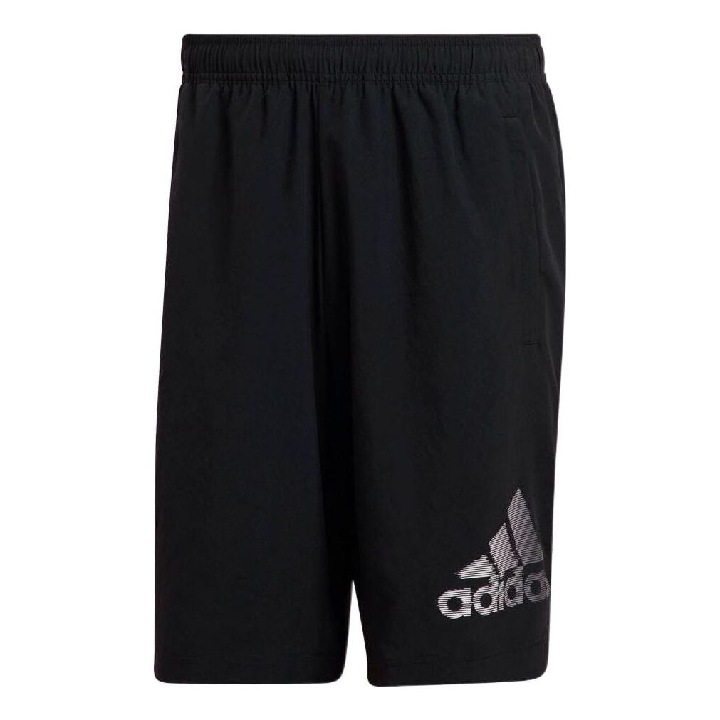 Men's adidas SS22 Solid Color Logo Printing Loose Shorts Japanese Version Black