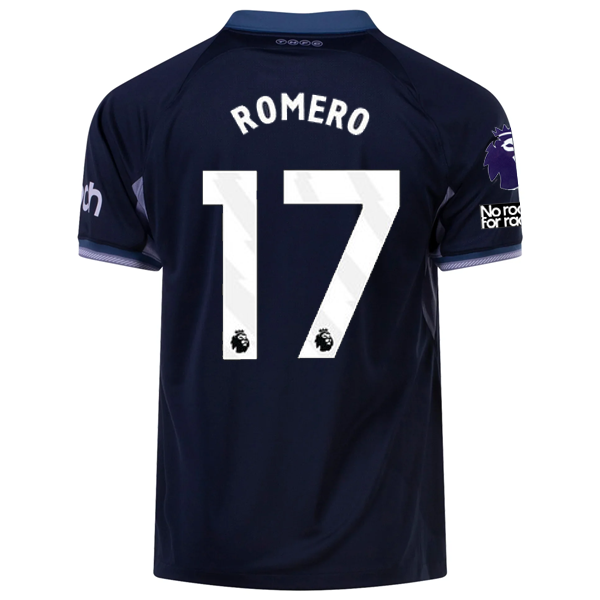 Nike Tottenham Cristian Romero Auswärtstrikot mit EPL + „No Room For Racism“-Aufnäher 2