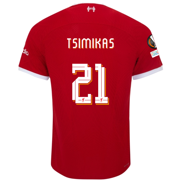Nike Liverpool Authentic Konstantinos Tsimikas Vaporknit Match Home Jersey w/ Eu