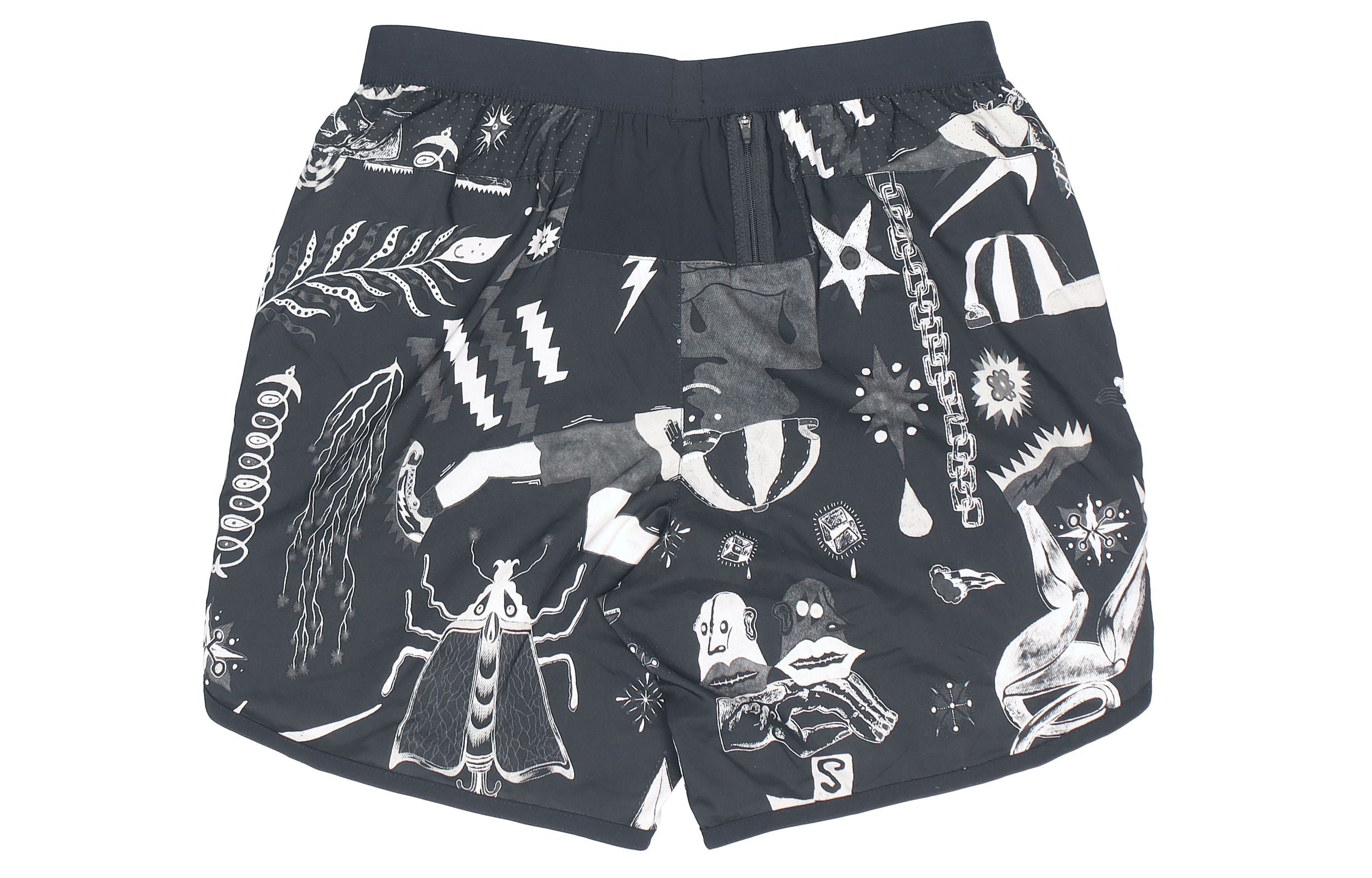 Image of Nike Graffiti Printing Running Shorts Black CJ5817-010