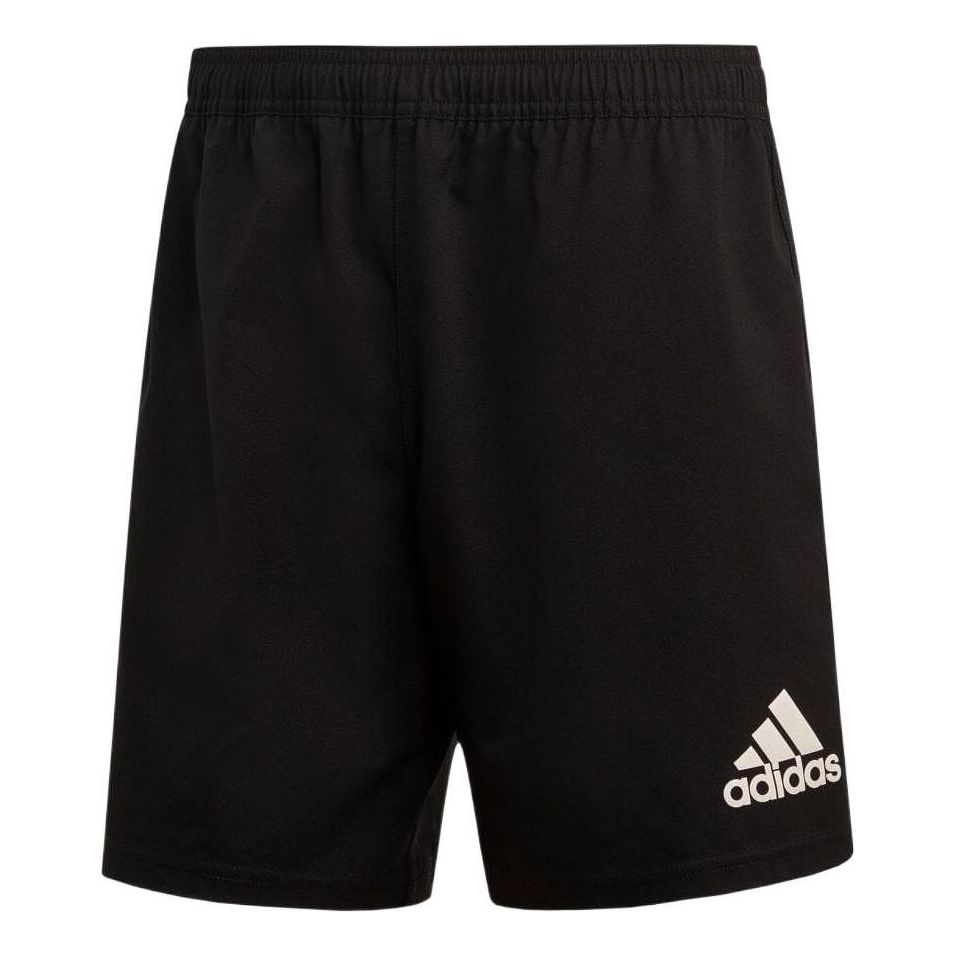 Image of adidas Solid Color Stripe Logo Soccer/Football Training Sports Shorts Black DY84