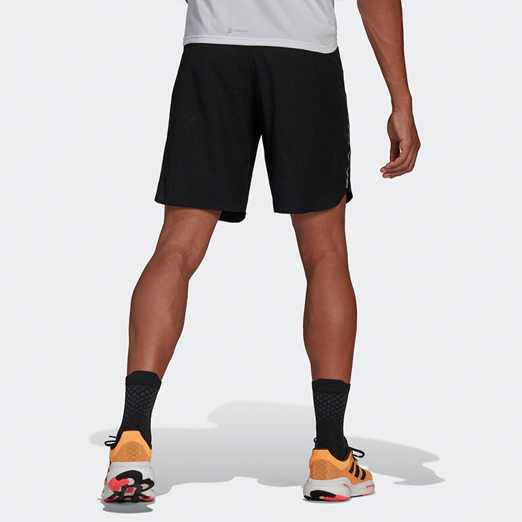 Image of Men's adidas Logo Printing Straight Solid Color Shorts Black H58578