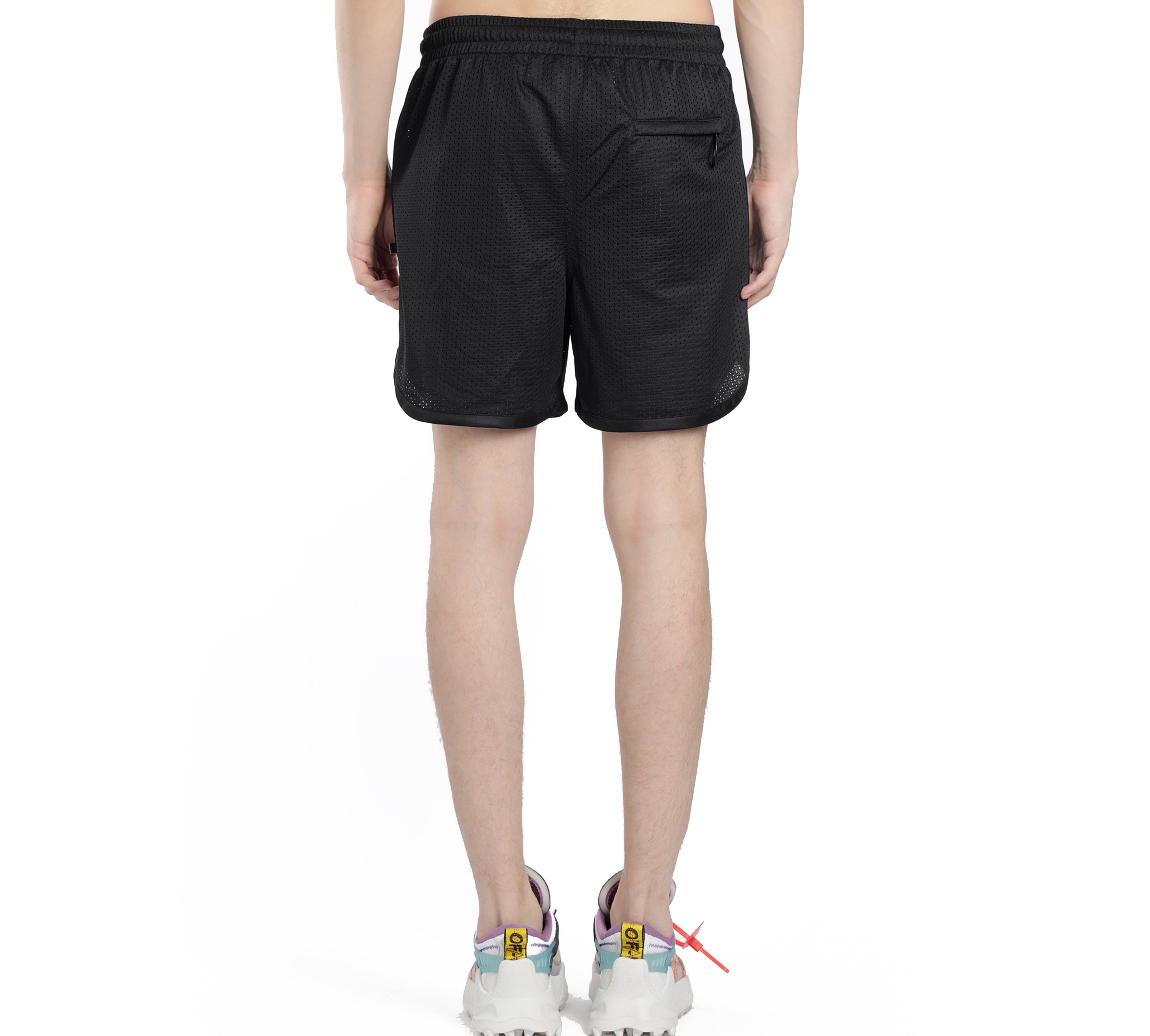 Image of OFF-WHITE Caravaggio Arrow Mesh Track Shorts Black OMCI005S201010041088