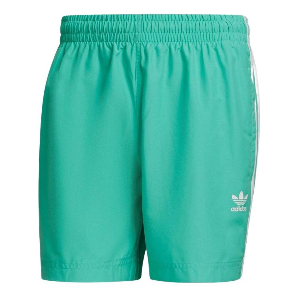 Image of adidas Adicolor Classics 3-Stripes Swim Shorts 'Green' HF2119